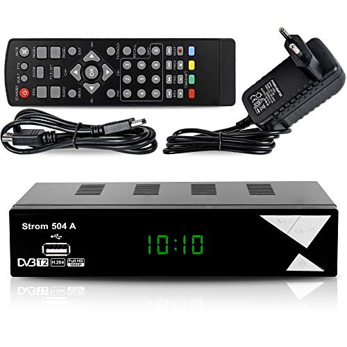 Strom 504 Decodificador Digital Terrestre – TDT / DVB T2 / Full HD / HDMI / Receptor TV / USB / H.265 HEVC / TDT Television / DVB-T2 / 4K