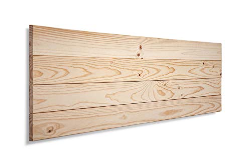 SUENOSZZZ-ESPECIALISTAS DEL DESCANSO Cabecero de Cama de Madera TREVINCA Color Crudo para Pared. Cabecero de Tablas Horizontales. Estilo Vintage, para Camas de 135