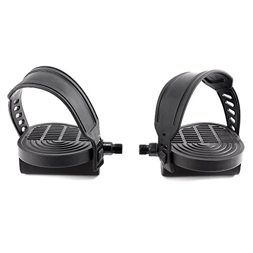 Surepromise Par de 9/16 Pulgadas 1/2 Pulgadas Rosca Pedales de Bicicleta Estática con Correa Ajustable Reemplazo Pedales para Bicicleta de Gimnasio (9/16 Pulgadas) Surepromise Par de 9/16 Pulgadas 1/2 Pulgadas Rosca Pedales de Bicicleta Estática con Correa Ajustable Reemplazo Pedales para Bicicleta de Gimnasio (9/16 Pulgadas)