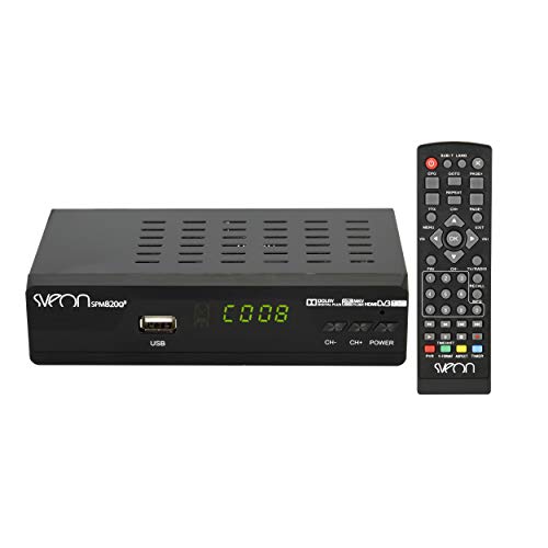 Sveon Spm820Q9 - Reproductor Multimedia Mkv Con Funciones De Tdt, Hdmi Y Euroconector, Color Negro