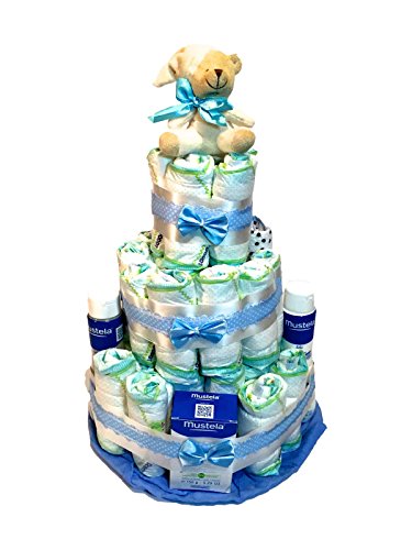 Tarta de pañales DODOT Mustela azul Momentosgourmet Tarta de pañales DODOT Mustela azul Momentosgourmet