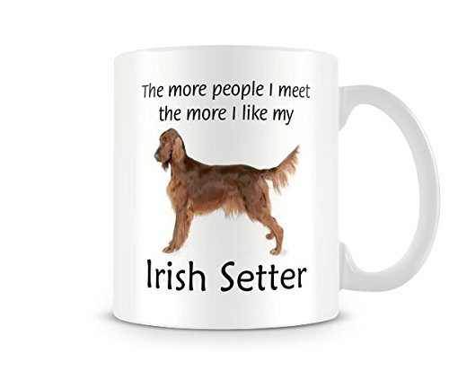 Taza divertida con texto en inglés"I Like My Irish Setter", gran idea para regalo/regalo