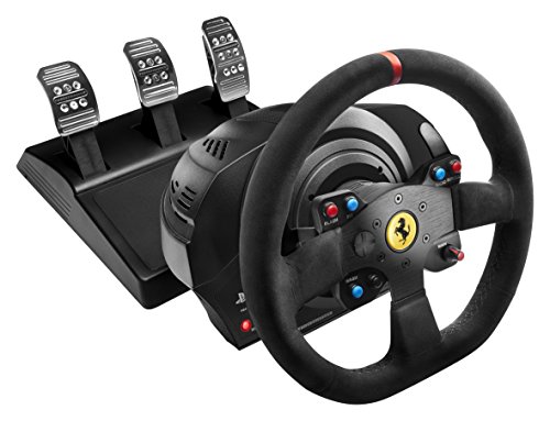 Thrustmaster T300 Ferrari Integral Alcantara Edition - Volante para PS4/PS3/PC, Force Feedback, 3 pedales, Licencia Oficial Ferrari Thrustmaster T300 Ferrari Integral Alcantara Edition - Volante para PS4/PS3/PC, Force Feedback, 3 pedales, Licencia Oficial Ferrari