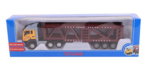 TOYLAND® Camión de Juguete y Remolque de 28 cm - Diecast - Modelos de Juguetes y vehículos - Diseños Variados (Camión de Transporte de Coches)