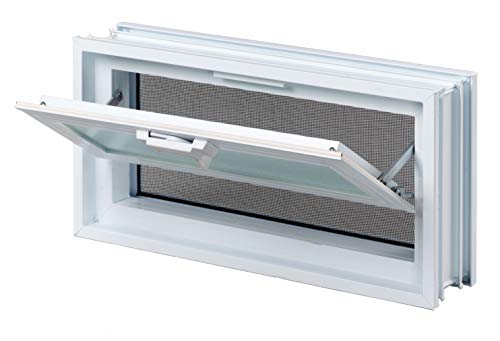 Ventana practicable: para el montaje en la pared de bloques de vidrio - 579x189mm, en lugar de 3 bloques de cristal 19x19x8 cm, horizontal Ventana practicable: para el montaje en la pared de bloques de vidrio - 579x189mm, en lugar de 3 bloques de cristal 19x19x8 cm, horizontal