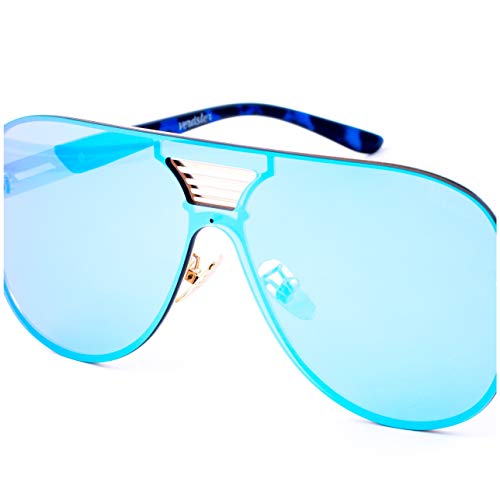 Verdster Blade Gafas De Sol Anchas De Aviador XL Oversize Hombres - Anteojos Espejados - Incluye Un Estuche, Funda Y Un Pañuelo