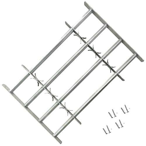 vidaXL Reja de Seguridad para Ventanas Ajustable con 4 Travesaños 1000-1500mm vidaXL Reja de Seguridad para Ventanas Ajustable con 4 Travesaños 1000-1500mm