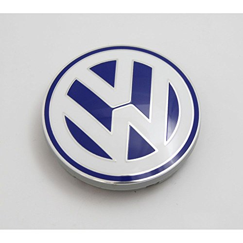VW cubierta de cubo llanta de aleación Original cap azul / blanco (Golf IV, Bora, Polo)