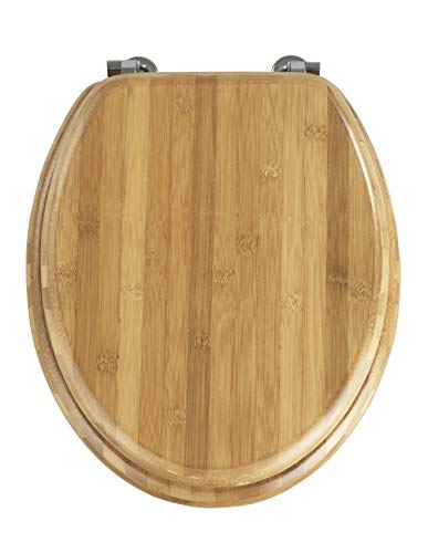 Wenko Bambus Asiento de Inodoro, Bambú, Marrón Oscuro, 42.5x37x3 cm Wenko Bambus Asiento de Inodoro, Bambú, Marrón Oscuro, 42.5x37x3 cm