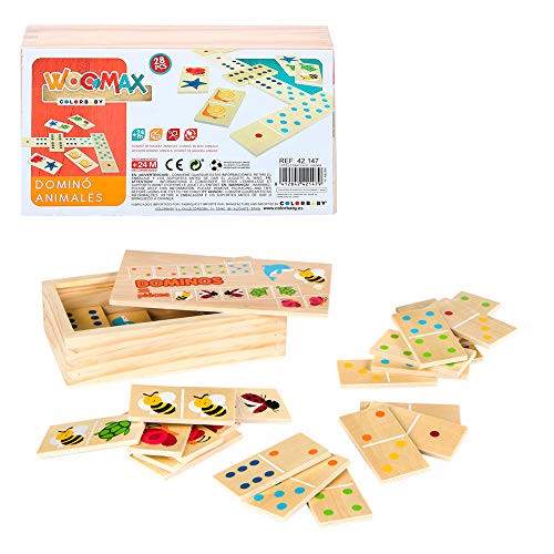 WOOMAX- Dominó Madera 28 Piezas (Colorbaby 42147) WOOMAX- Dominó Madera 28 Piezas (Colorbaby 42147)