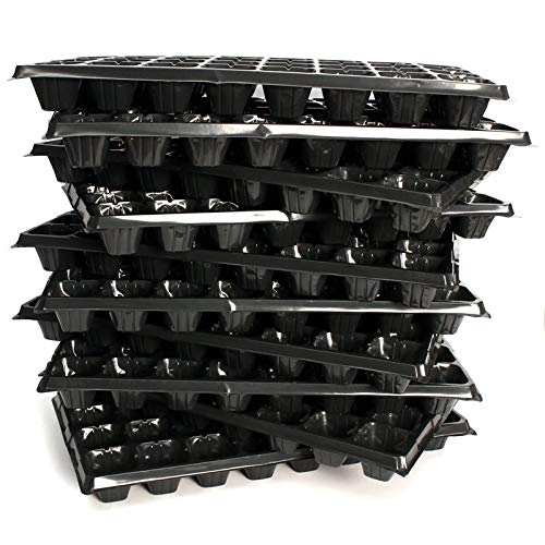 YSSP- 10pcs / Paquete de 32 células plántulas de Arranque Nursery Pots bandejas de germinación de Semillas Las Plantas de jardín Propagación vehículos del jardín aperos de labranza (Color : Negro)