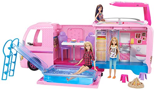 Barbie- DreamCamper Autocaravana, Multicolor, 41 x 81 cm (Mattel FBR34)