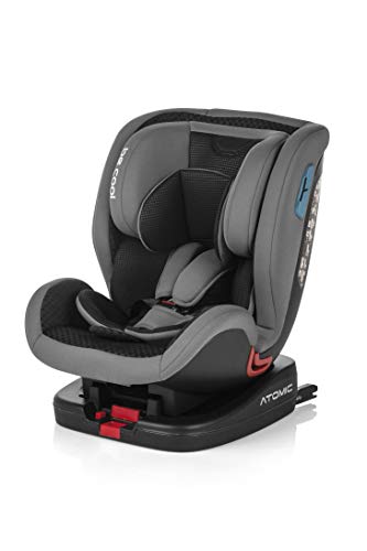 Be Cool Atomic - Silla de coche grupo 0+ 1 2, de 0 a 25 kg, con isofix y top tether, arnés de 5 puntos, contramarcha hasta 18 kg, máxima reclinación como grupo 0+, grupo 0+ 1 2, unisex, color astral