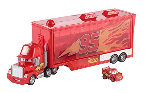 Cars 3 Cars Mack camión mundo de aventuras, coches juguetes, color rojo, (Mattel FLG70)