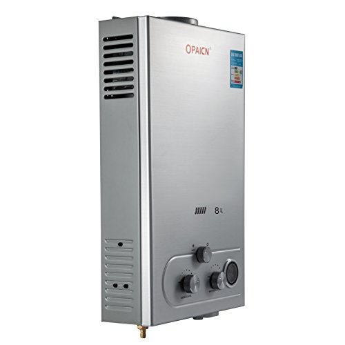 Cueffer LPG Calentador de Agua Calentador de Agua de Gas Licuado 36KW Calentador de Agua Automático LCD Digital Calentador de Agua Instantáneo Propane Gas Hot Water Heater (8L)
