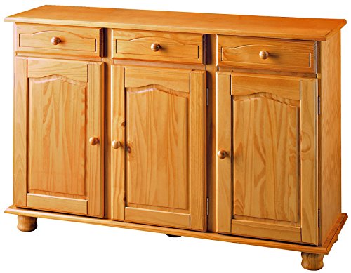 Dogar Altea Aparador 3 Puertas, Pino, Miel, 86x130x42 cm Dogar Altea Aparador 3 Puertas, Pino, Miel, 86x130x42 cm