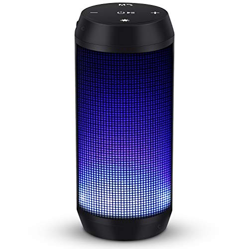 ELEHOT Altavoz Bluetooth Portatil con Luz de 5 Modos Recargable USB Altavoces Bluetooth Potentes apoya TF Card/Memoria USB de 32G Altavoz Portatil Estereo (Small)