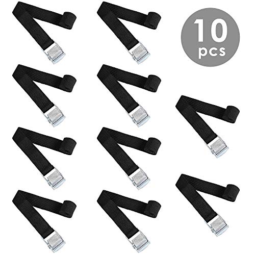 Fixkit 10 pcs Correa de Amarre Cinta Trincaje de Sujeción Profesional Correa Trinquete Resistente con Hebillas 40 cm Fixkit 10 pcs Correa de Amarre Cinta Trincaje de Sujeción Profesional Correa Trinquete Resistente con Hebillas 40 cm