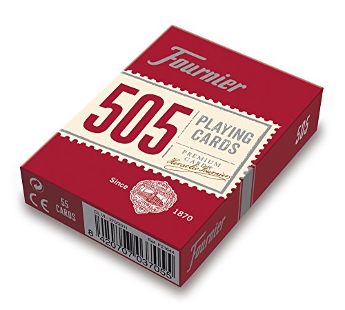 Fournier- Nº 505 Baraja Cartas Poker Clásica, Color Rojo o Azul (F21644) Fournier- Nº 505 Baraja Cartas Poker Clásica, Color Rojo o Azul (F21644)