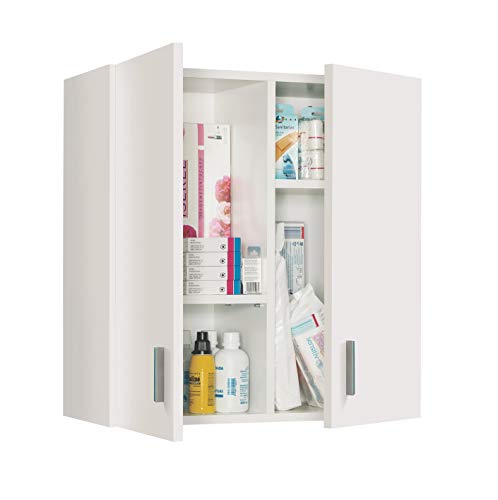 Habitdesign 005148O - Armario Multiusos para Colgar, Color Blanco, Medidas: 59 cm (Largo) x 60 cm (Alto) x 26,5 cm (Fondo)