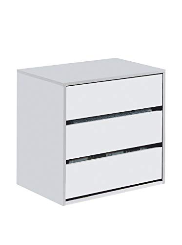 Habitdesign ARC6030 Cajonera Auxiliar 3 cajones, Blanco Mate, 60 cm (Ancho) x 57 cm (Alto) x 44 cm (Fondo) Habitdesign ARC6030 Cajonera Auxiliar 3 cajones, Blanco Mate, 60 cm (Ancho) x 57 cm (Alto) x 44 cm (Fondo)