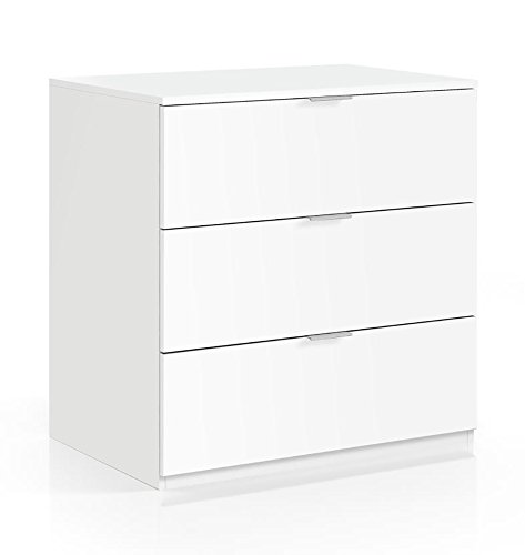 Habitdesign LC7823O - Cómoda 3 cajones Color Blanco Mate, Medidas: 77 cm (Ancho) x 80 cm (Alto) x 38 cm (Fondo) Habitdesign LC7823O - Cómoda 3 cajones Color Blanco Mate, Medidas: 77 cm (Ancho) x 80 cm (Alto) x 38 cm (Fondo)