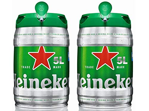 Heineken Cerveza Barril - Paquete de 2 x 5L Heineken Cerveza Barril - Paquete de 2 x 5L