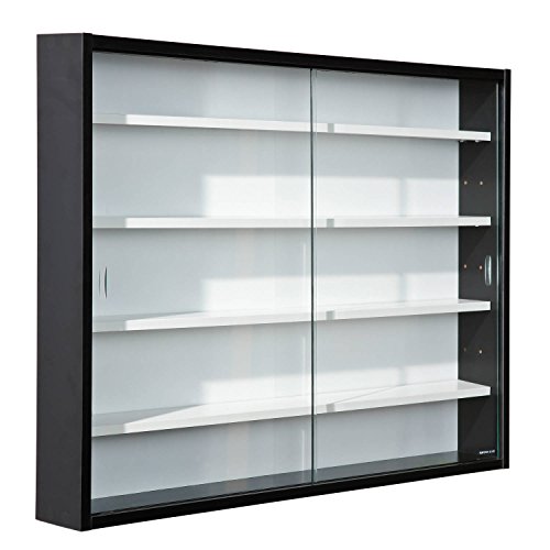 Inter Link Simply Vitrina de madera MDF y vidrio, Negro, 80 x 9.5 x 60 cm Inter Link Simply Vitrina de madera MDF y vidrio, Negro, 80 x 9.5 x 60 cm