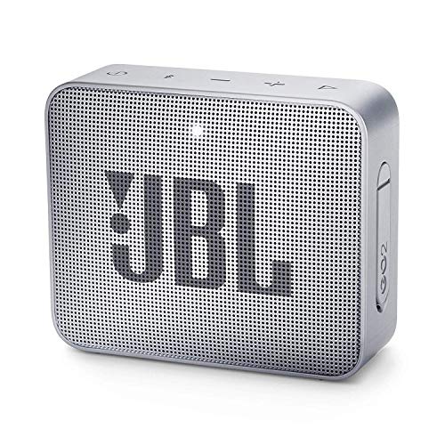 JBL GO 2 - Altavoz inalámbrico portátil con Bluetooth, resistente al agua (IPX7), hasta 5 h de reproducción con sonido de alta fidelidad, gris