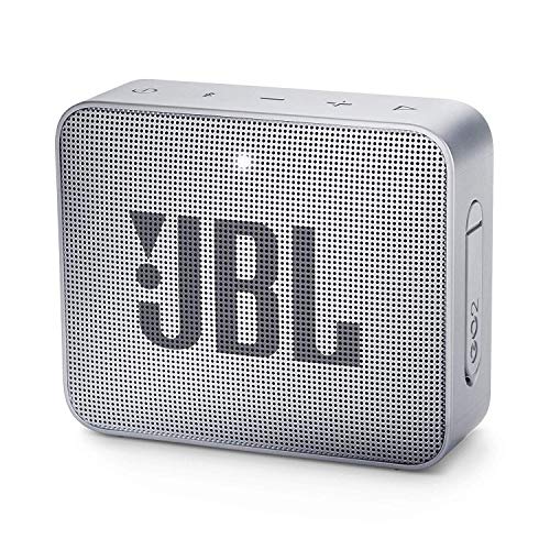 JBL GO 2 - Altavoz inalámbrico portátil con Bluetooth, resistente al agua (IPX7), hasta 5 h de reproducción con sonido de alta fidelidad, gris JBL GO 2 - Altavoz inalámbrico portátil con Bluetooth, resistente al agua (IPX7), hasta 5 h de reproducción con sonido de alta fidelidad, gris