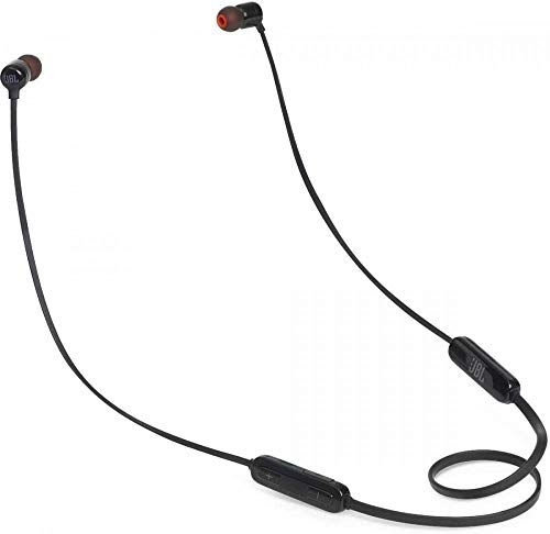 JBL T110BT - Auriculares inalámbricos con Pure Bass, Bluetooth, mando a distancia y micrófono, Batería de hasta 6 horas, 2h de recarga, Color Negro
