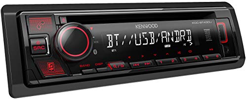 KENWOOD KDC-BT430U, Autorradio Iluminación Roja, Receptor CD, USB, Negro