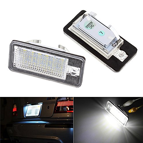LITTAU 2 x 18 LED Luz de matrícula Canbus Error para A6 C6 Q7 A4 B7 A4 B6 8E A3 S3 A8 S8 S6 RS4 RS6 LITTAU 2 x 18 LED Luz de matrícula Canbus Error para A6 C6 Q7 A4 B7 A4 B6 8E A3 S3 A8 S8 S6 RS4 RS6