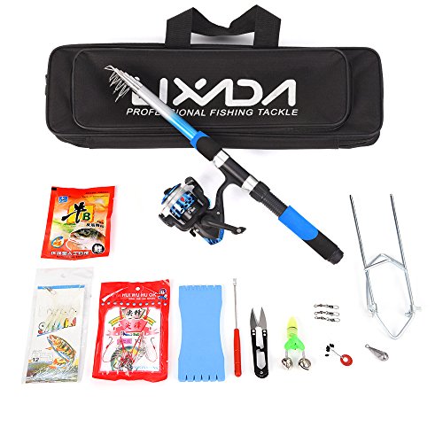 Lixada Combo de Pesca Caña de Pesca Telescópica+Carrete de Pesca Spinning Combo+Bolsa de Pesca+Cebos+Accesorios de Pesca Lixada Combo de Pesca Caña de Pesca Telescópica+Carrete de Pesca Spinning Combo+Bolsa de Pesca+Cebos+Accesorios de Pesca