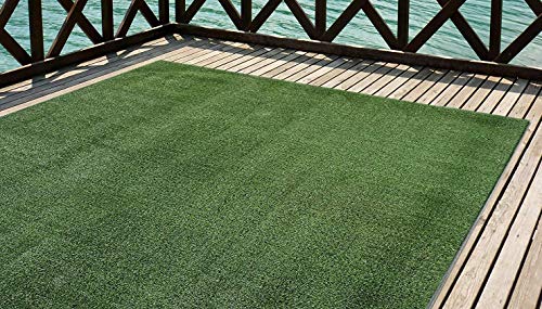 Mirtux - Cesped artificial Premium. Altura de 7mm. Rollos de 2x5 metros Para terraza, jardín, valla, piscina, perro etc (2x5)