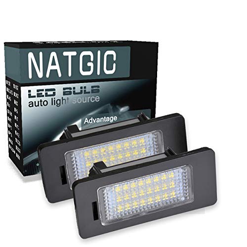 ngcat LED 3528 24 SMD Bombilla licencia número placa lámparas de luz para Canbus (Pack de 2)