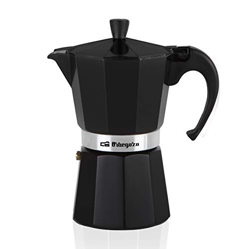 Orbegozo KFN 610 - Cafetera italiana de aluminio, capacidad para 6 tazas, color negro Orbegozo KFN 610 - Cafetera italiana de aluminio, capacidad para 6 tazas, color negro