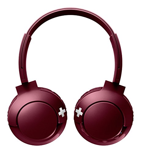 Philips SHB3075RD - Auriculares Inalambricos (con micrófono, aislantes de ruido, plegables, 12 h de reproducción) rojo Philips SHB3075RD - Auriculares Inalambricos (con micrófono, aislantes de ruido, plegables, 12 h de reproducción) rojo