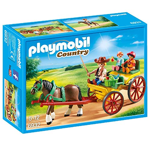 Playmobil-6932 Carruaje con Caballo, Multicolor (6932)