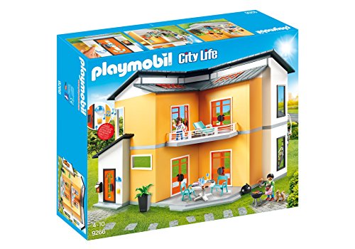 PLAYMOBIL City Life Casa Moderna, con Efectos de Luces y Sonido, a Partir de 4 Años (9266)