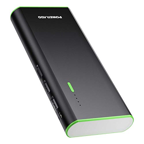 POWERADD Batería Externa 10000mAh (3 USB, 5V 2A, Más 2.5A, con Linterna) Carga Rápida Power Bank para iPhone iPad Samsung Xiaomi Móviles Inteligentes y Tableta