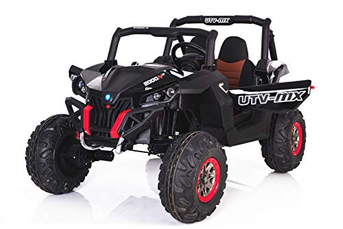 RIRICAR El Coche eléctrico de los niños Nuevo RSX Buggy 2 x 12V Negro - 2.4Ghz, 4 X Motor, Control Remoto, Dos Asientos, Llave de Encendido, Ruedas de EVA Suave, USB, Tarjeta SD RIRICAR El Coche eléctrico de los niños Nuevo RSX Buggy 2 x 12V Negro - 2.4Ghz, 4 X Motor, Control Remoto, Dos Asientos, Llave de Encendido, Ruedas de EVA Suave, USB, Tarjeta SD