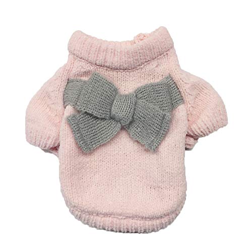 Ropa para Mascotas,Dragon868 Ropa para Perros Medianos Lindo Invierno Caliente Mascotas Perros Color sólido Arco-Nudo Camisas suéter Ropa para Mascotas,Dragon868 Ropa para Perros Medianos Lindo Invierno Caliente Mascotas Perros Color sólido Arco-Nudo Camisas suéter