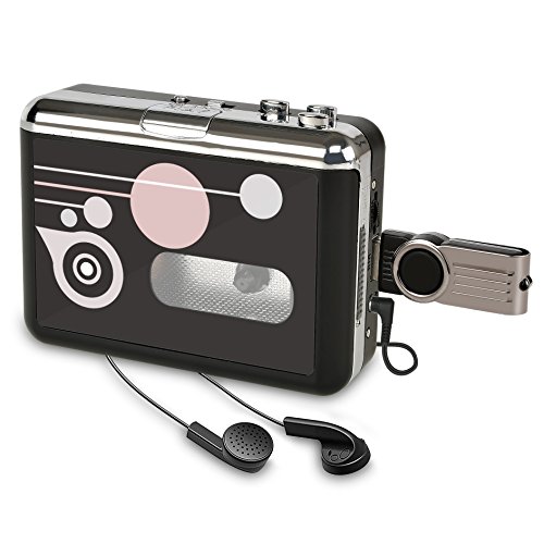 Rybozen Convertidor y Reproductor de Cinta casetes,Convertir Audio Cassette a MP3 Digital,Guardar en USB Flash Disk Directamente -No Requiere PC