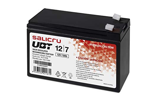 Salicru 013BS000001 - Baterías para sistemas ups, Sealed Lead Acid (VRLA), 7 Ah, 12 V, Color Negro