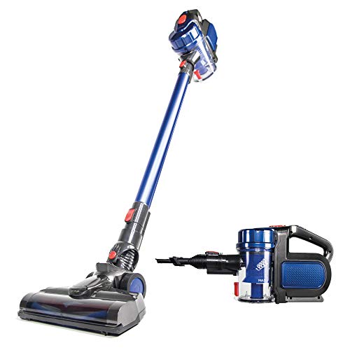 SAMBA ¡Aspirador 2en1! Vertical y de Mano Sin Cable Aspira Pro 21,6V, 8500Pa, Silencioso 68dB, Autonomía hasta 40min, Filtro HEPA, Capacidad 0’8L, Cepillo Motorizado, Luz LED, Estación Carga, 2200mAh SAMBA ¡Aspirador 2en1! Vertical y de Mano Sin Cable Aspira Pro 21,6V, 8500Pa, Silencioso 68dB, Autonomía hasta 40min, Filtro HEPA, Capacidad 0’8L, Cepillo Motorizado, Luz LED, Estación Carga, 2200mAh