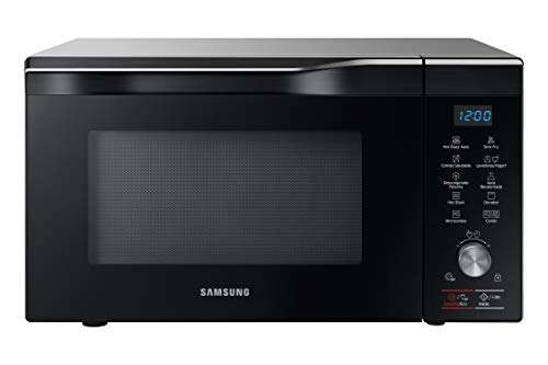 Samsung MC32K7055CT/EC - Horno-Microondas con grill, 32 litros, 2100 W, interior de cerámica, tecnología HotBlast y función horno hasta 200º C, color negro y gris