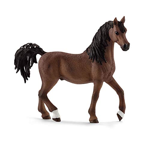 Schleich- Figura de Caballo, Semental Árabe, Color Marrón, 10,4cm Schleich- Figura de Caballo, Semental Árabe, Color Marrón, 10,4cm