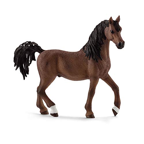 Schleich- Figura de Caballo, Semental Árabe, Color Marrón, 10,4cm