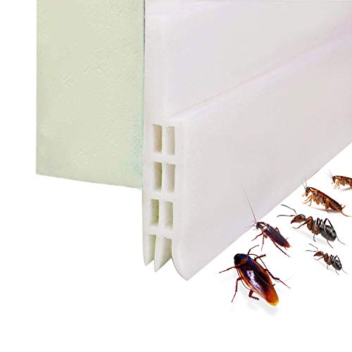 Tira de Sellado Burlete Bajo Puerta Tira Autoadhesiva Silicona para Puerta Aislamiento Acústico/ a Prueba de Viento/Anti-bug de Sellado, 5x100cm